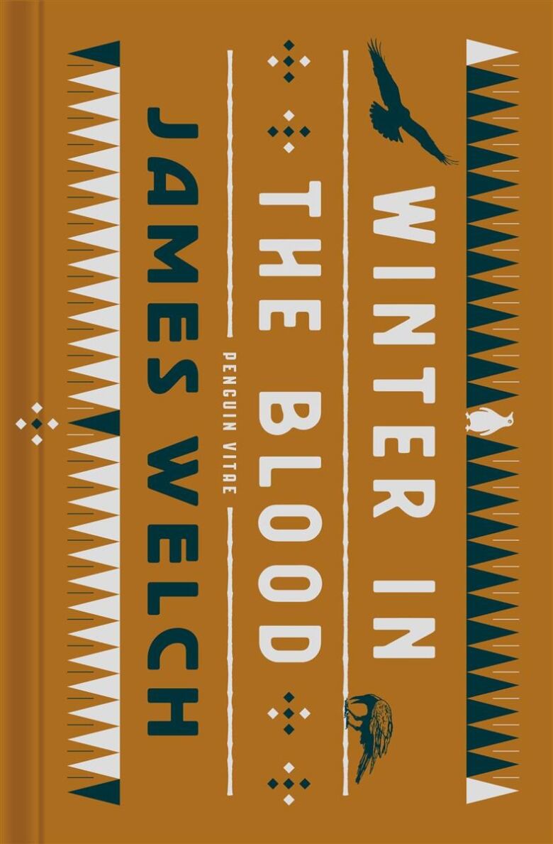 The book cover with the title and author's name written sideways on a brown background.