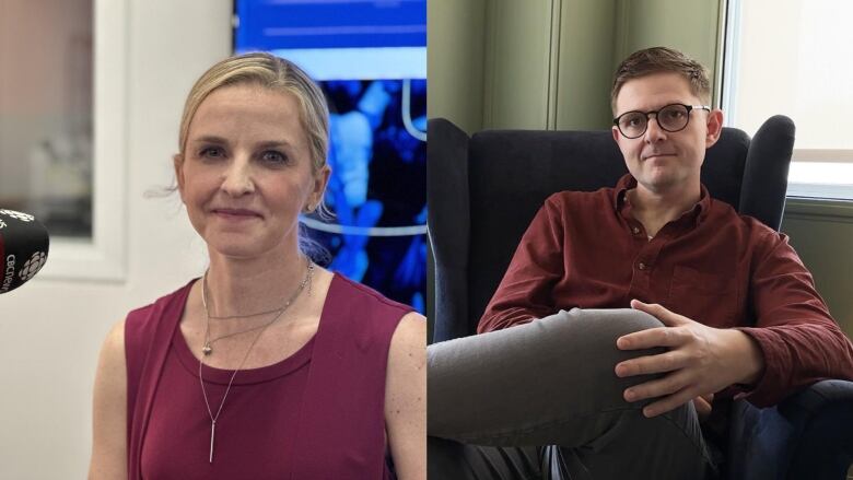 Dr. Ceara McNeil, left, and Jared Dalton, a social worker and psychotherapist. Both of these professionals from London are seeking the ability to prescribe psilocybin for therapeutic and medical purposes.