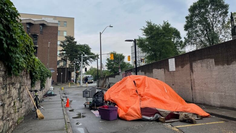 tent in laneway