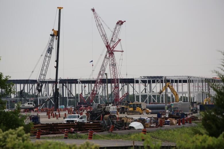 The site of the Stellantis/LG battery plant in Windsor, Ont.