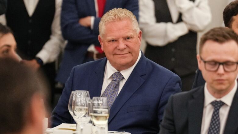 Ontario Premier Doug Ford attends a luncheon hosted for Prime Minister Justin Trudeau and Poland Prime Minister Mateusz Morawiecki in Toronto on Friday, June 2, 2023. THE CANADIAN PRESS/Chris Young