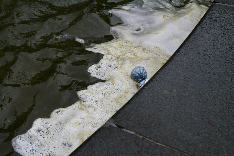 water bottle in fountain