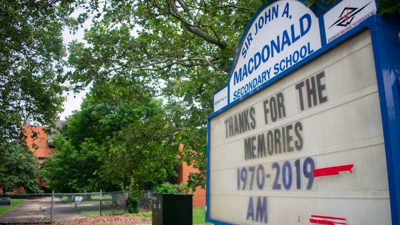 A school sign.