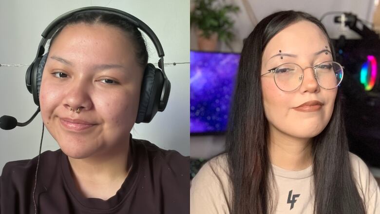 Two Indigenous women gamers in their streaming spaces