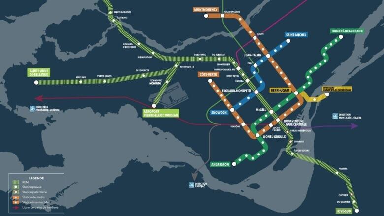 A map of the light-rail network.