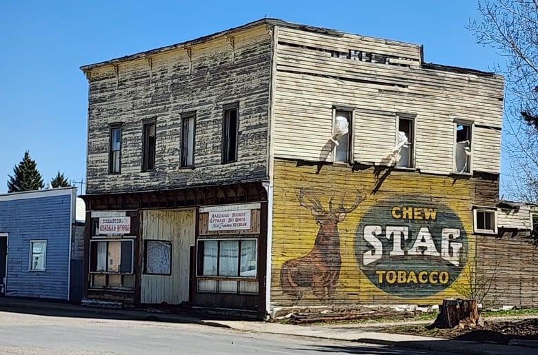 A mural on a building in Champion.