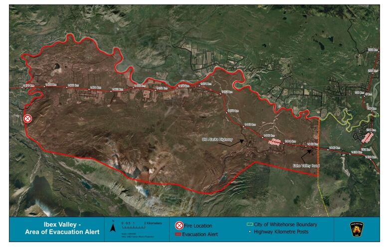 Map of an evacuation order.