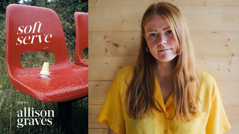 A book cover with a photo of a red plastic chair with a soft serve ice cream melting on it.