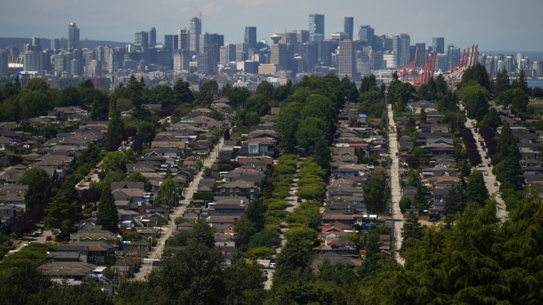 The skyline of downtown Vancouver.