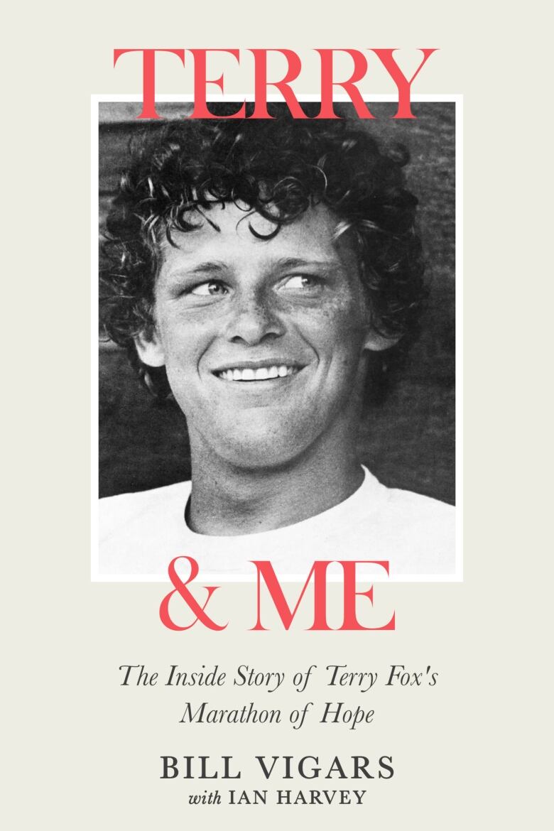 A book cover with a black and white photo of a young man with curly hair smiling at the camera. 