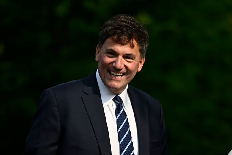 Dominic LeBlanc smiles as he arrives for a cabinet swearing-in ceremony at Rideau Hall in Ottawa on Wednesday, July 26, 2023. 