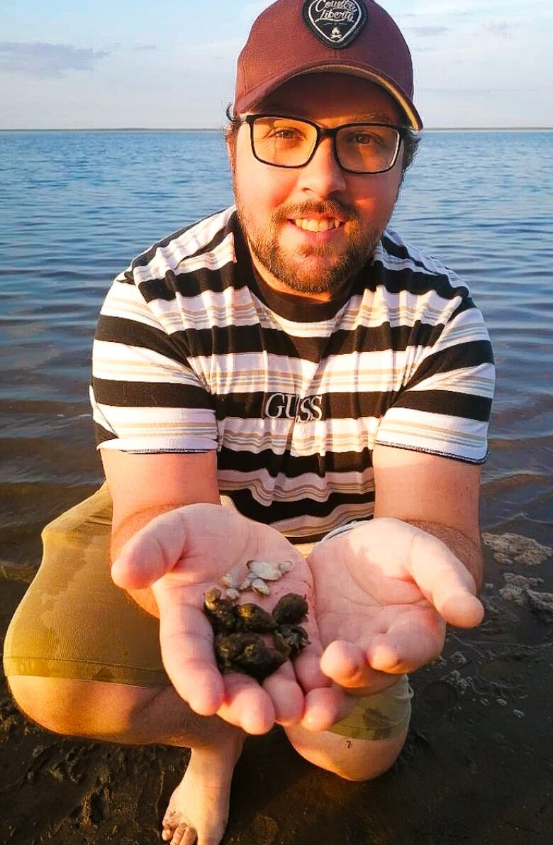 Jeff Clements, an aquatic biologist with Fisheries and Oceans Canada, at the beach.