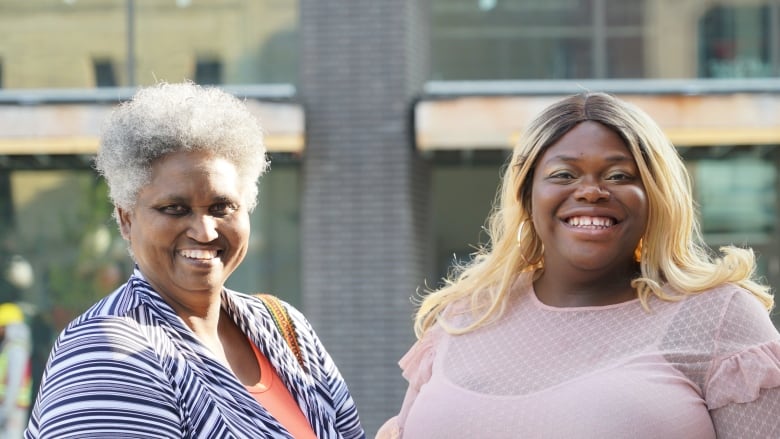 Portrait of two women.