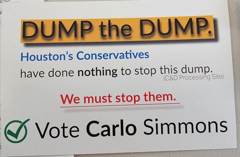 A flyer that says dump the dump.