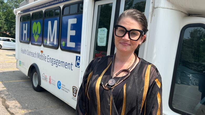 Nurse practitioner Brandi Tapp is part of a team that provides mobile frontline care for Londoners who are unhoused. She said about half the clients who seek care have skin conditions, including some conditions that if left untreated could result in amputations. 