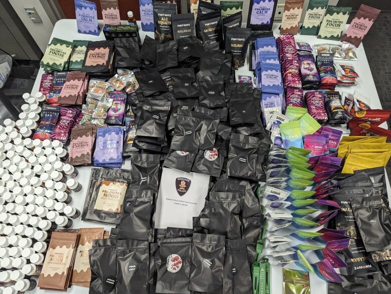 A police photo of packaged drug products