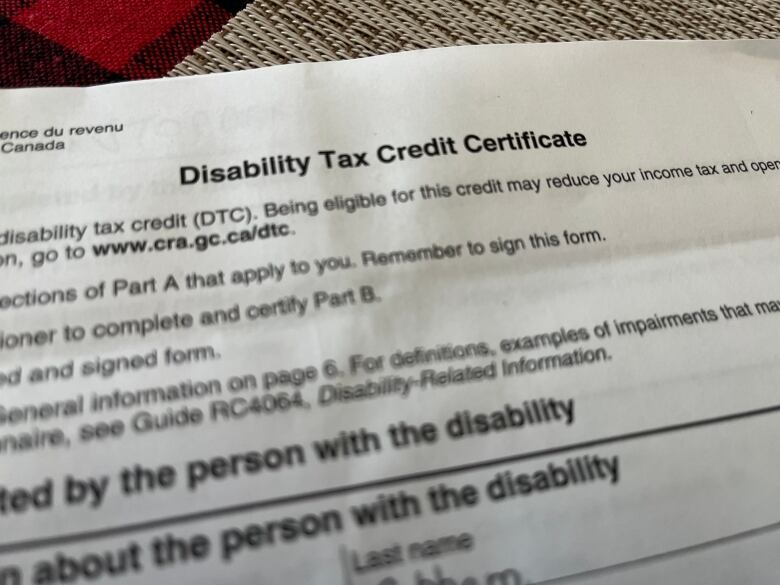 disability tax credit forms