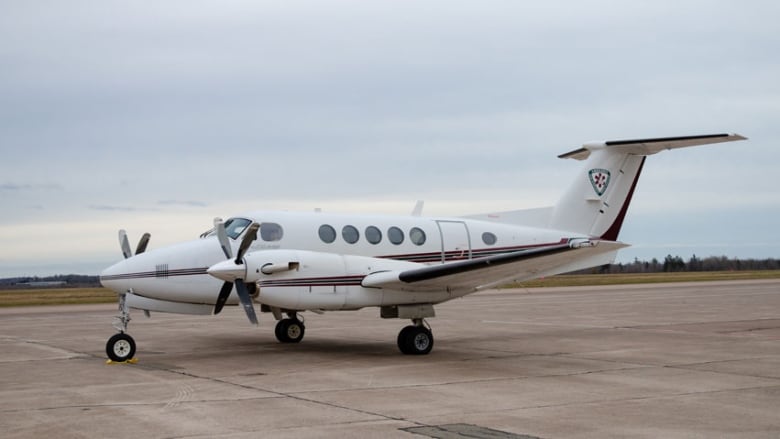 A air ambulance plane, King Air 200 model.