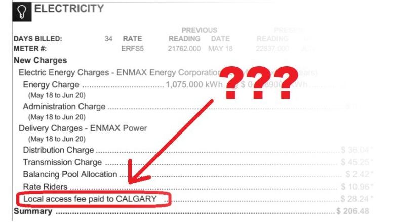 Ever wonder what this 'local access fee' on your electricity bill is? A lot of Calgarians have been wondering that lately, as it's gone up  a lot. 