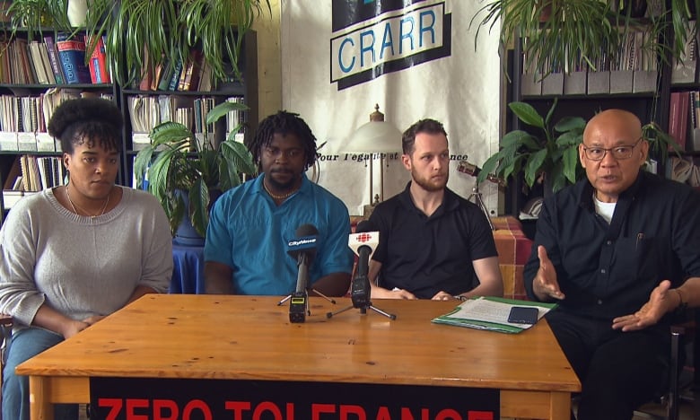 four people at a table