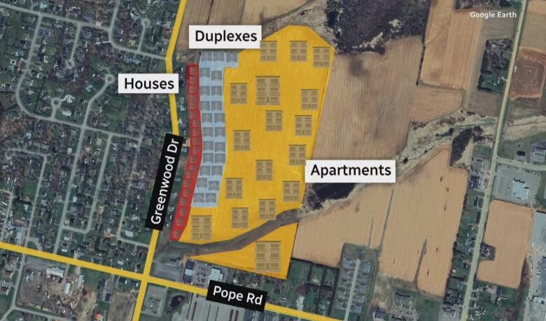 Map of proposed Summerside development.