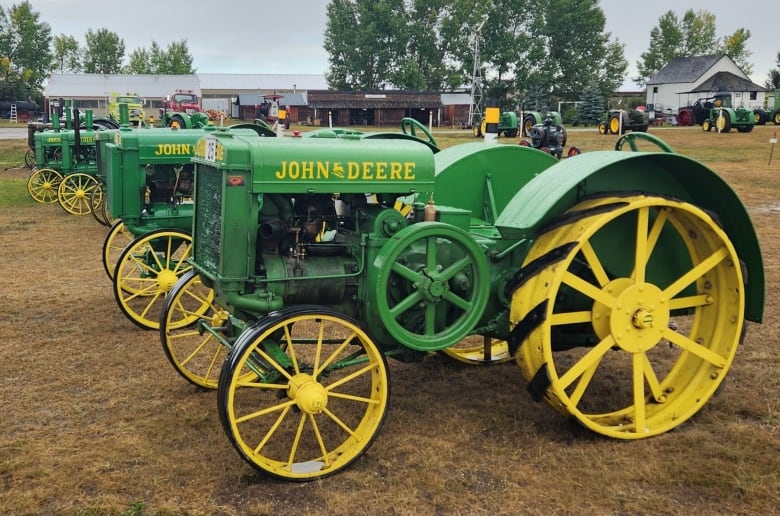 A John Deere tractor.