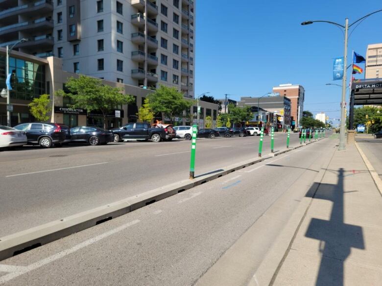 These bike lanes on Dundas east of Wellington are the most well-traveled roadside bike lanes in the city.