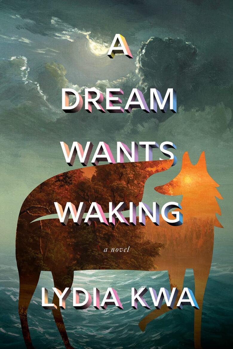 A Dream Wants Walking by Lydia Kwa. An illustrated book cover with a fox in the foreground and the water and sky in the background.