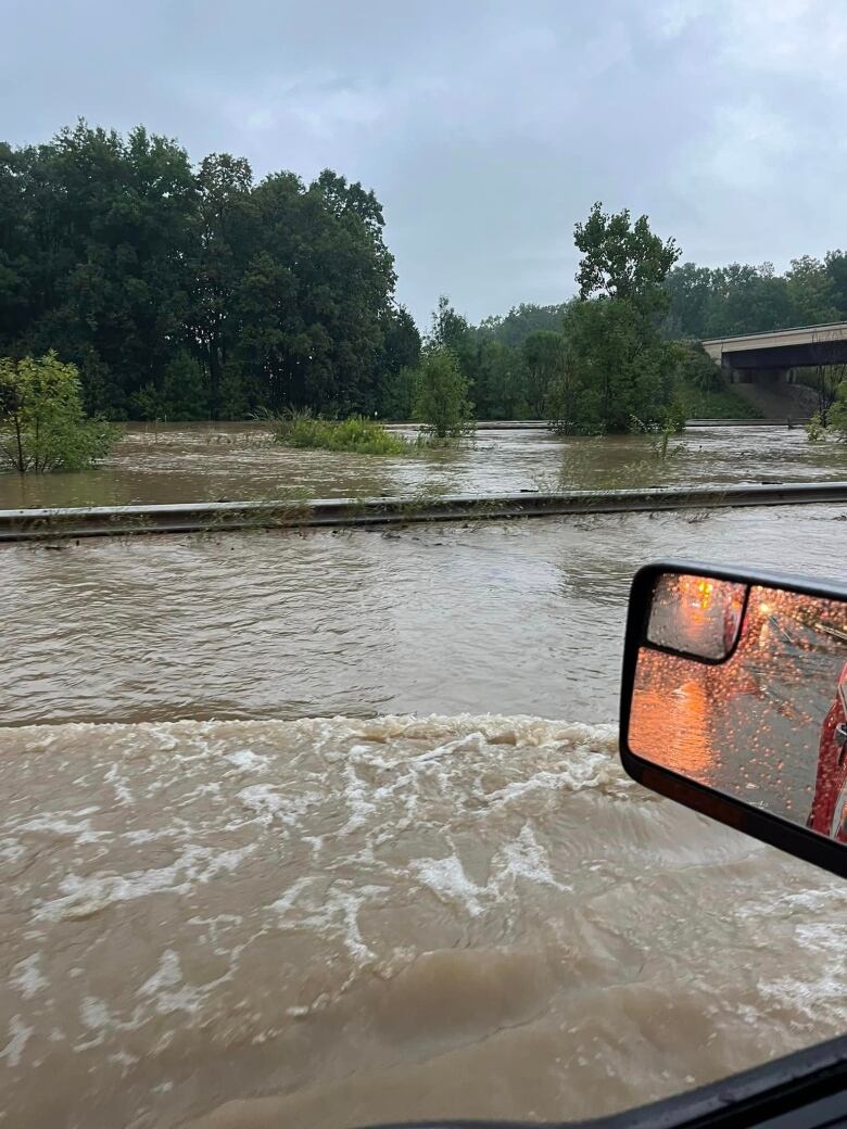 The Ontario Provincial Police reopened the 402 on Thursday morning but other roads in the area remained closed. 