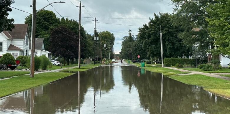 Victoria Street was filled with water in the aftermath of over 135 mm of rainfall on Wednesday. 