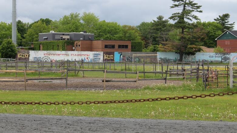 A horse racing track.