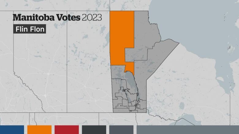 A map with a large area shaded in orange. 