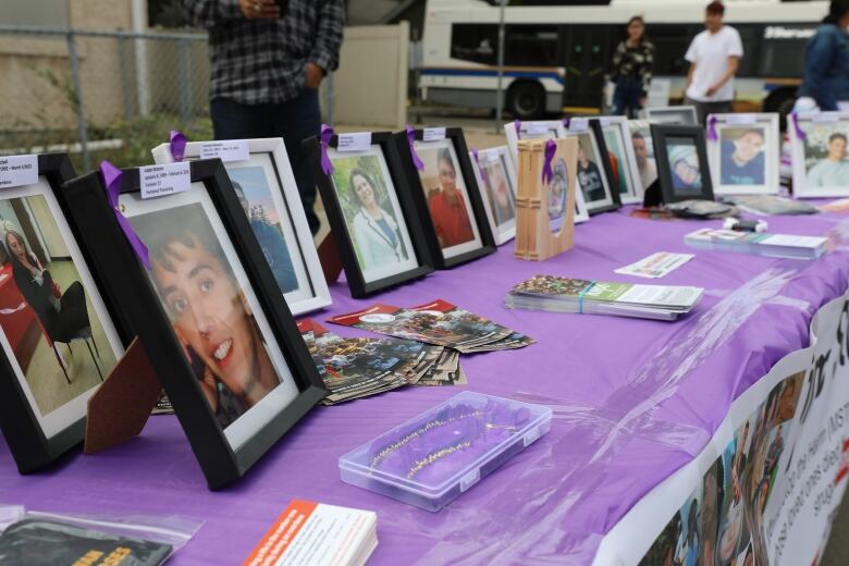 Mothers Stop the Harm displayed pictures of those who have died as a result of an overdose. 