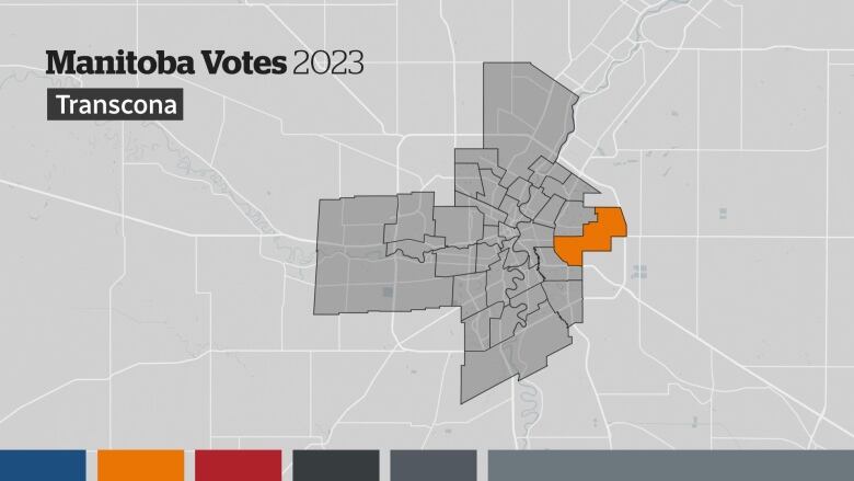 A map filled in orange 