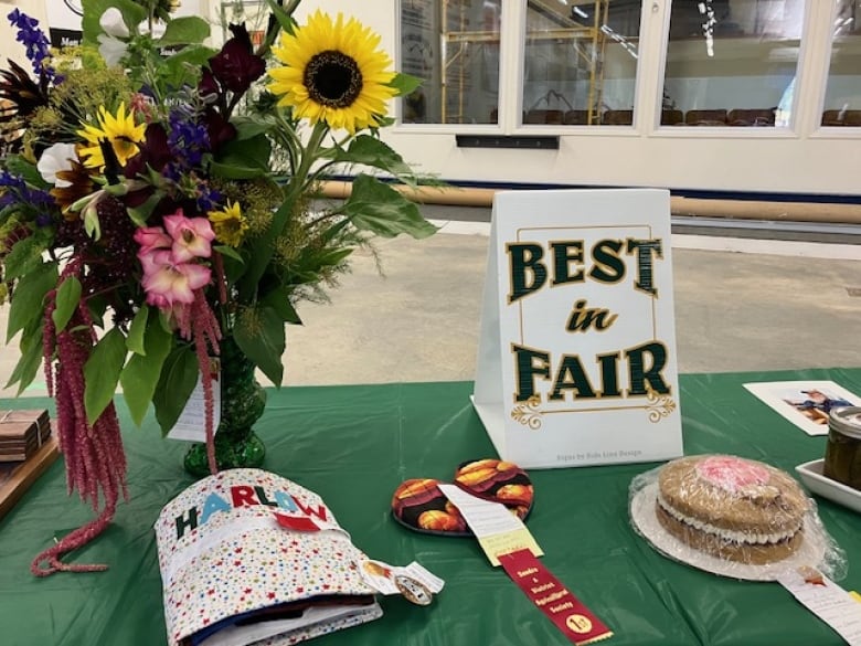 A table at the Sundre Fair.