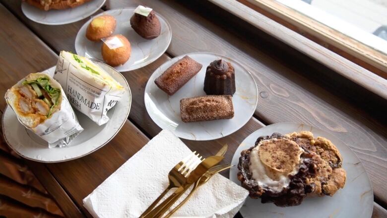 A collection of different baked desserts and pastries.