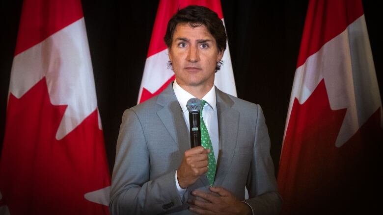 Prime Minister Justin Trudeau speaks during a Liberal Party of Canada fundraising event in Vancouver on Fri. Aug. 25, 2023.