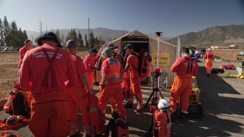 Britain has sent 60 search and rescue personnel to Morocco. They have established a base, along with Spain, about an hour outside the city of Marrakech.