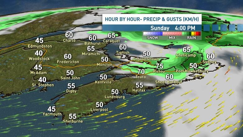 As Lee moves into the Gulf of St. Lawrence on Sunday afternoon, well likely see some sunshine breaking in across Maritimes. 