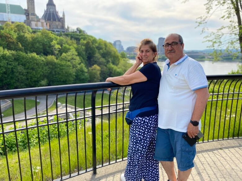 Man and woman at Parliament Hill