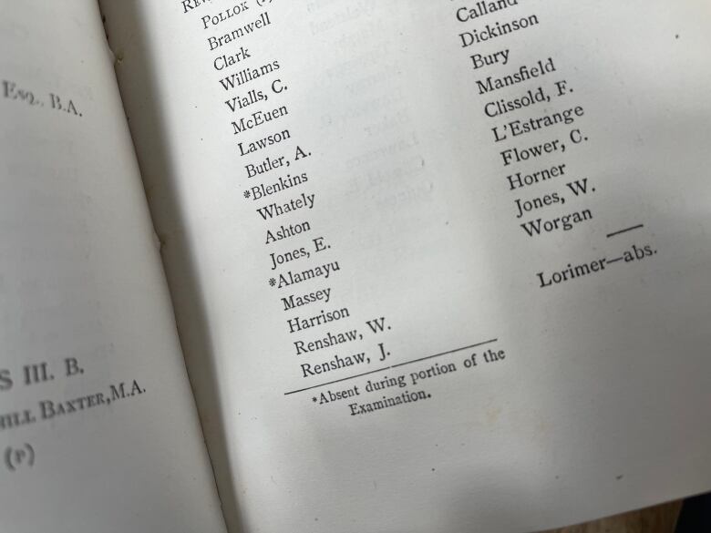 Prince Alemayehu studied at Cheltenham College in western England where he was reportedly sick a lot because of the difficulties he had with the cold English weather. His name appears here on the class list alongside his peers. 