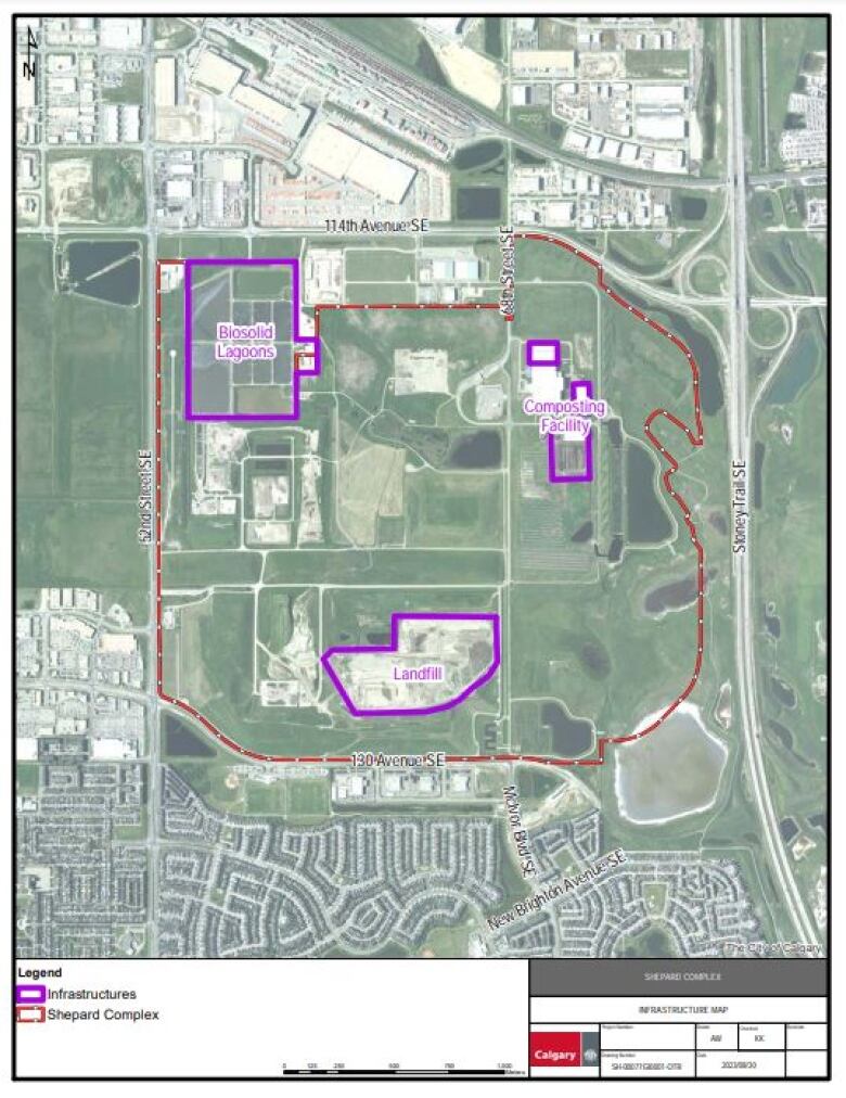 A map showing an industrial zone. 