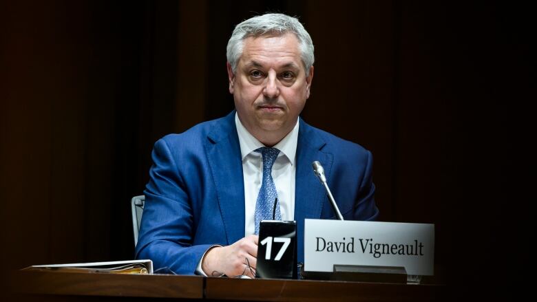 David Vigneault, Director of the Canadian Security Intelligence Service (CSIS), prepares to appear before the Standing Committee on Procedure and House Affairs (PROC), studying the intimidation campaign against Members of Parliament, on Parliament Hill in Ottawa, on Tuesday, June 13, 2023.