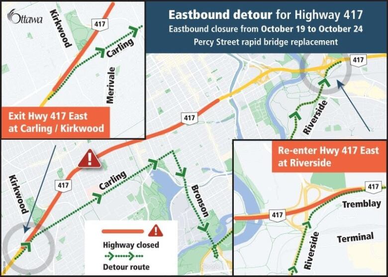 Map of detour.