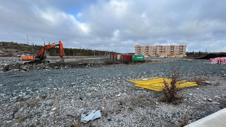 A construction site in Yellowknife on Friday, Oct. 20, 2023.