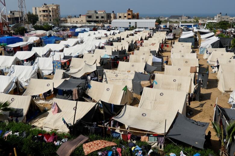 Rows of tents