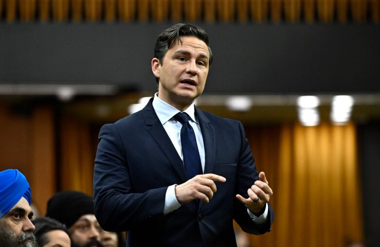 Conservative Leader Pierre Poilievre rises during Question Period in the House of Commons