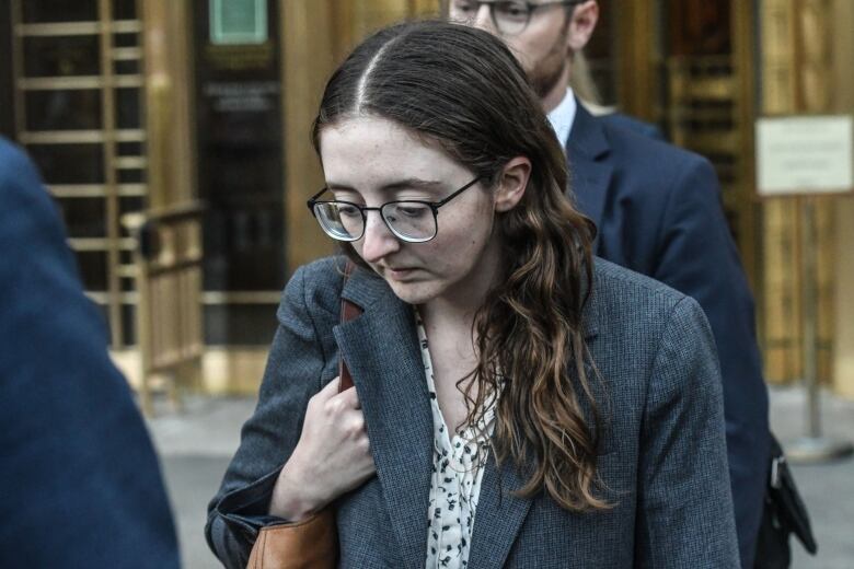 Caroline Ellison is shown before testifying at the trial of her former boss Sam Bankman-Friedh