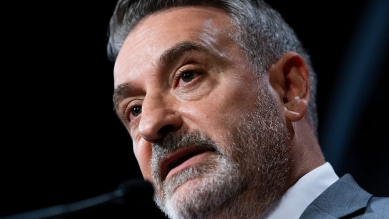 Minister of Municipal Affairs and Housing and Government House Leader Paul Calandra speaks to reporters at Queen's Park in Toronto, on Thursday, Sept. 7, 2023.