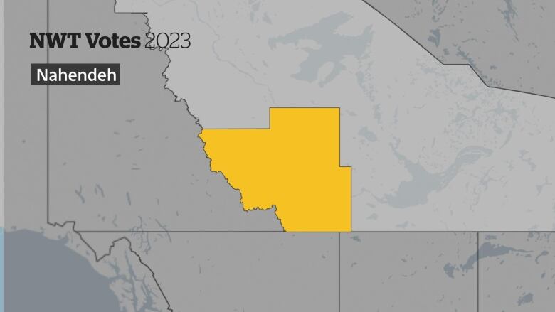 An electoral district map for the Nahendeh district in the N.W.T.